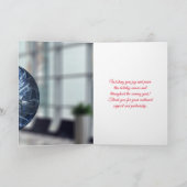 シンプルな青い装飾とオフィススペースの会社 シーズンカード (内部)