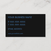 シンプルな青はカスタムな名刺モノグラムの衰退します 名刺 (裏面)