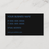 シンプルな青はカスタムな名刺モノグラムの衰退します 名刺 (裏面)