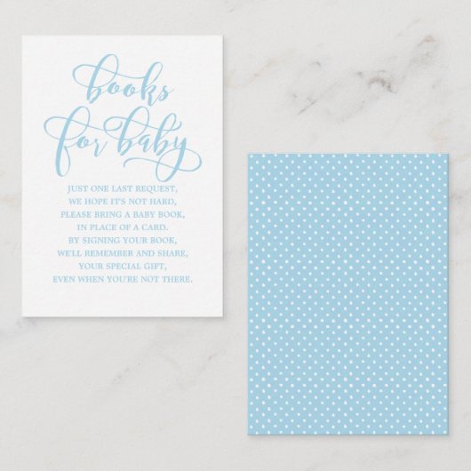 シンプルな青色児のシャワーのエンクロージャの本の要求 エンクロージャーカード (正面/裏面)