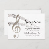シンプルな音楽の音符が結婚披露宴を彩る エンクロージャーカード (正面/裏面)