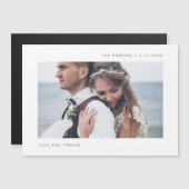 シンプルな願い | フォトウェディングのお礼 マグネット招待状 (正面/裏面)