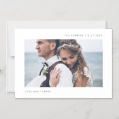 シンプルな願い | フォトウェディングのお礼 マグネット招待状 (正面)