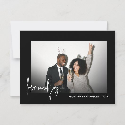 シンプルな願い ミニマルな写真 モノクロ シーズンカード (正面)