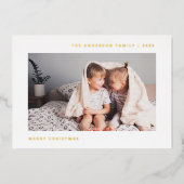 シンプルな願い | ミニマルな2枚の写真 箔シーズンカード (正面)