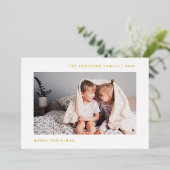 シンプルな願い | ミニマルな2枚の写真 箔シーズンカード (立ち正面)