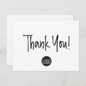 シンプルな顧客感謝ビジネス テンプレート ポストカード (正面/裏面)