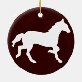 シンプルな馬 セラミックオーナメント (裏面)