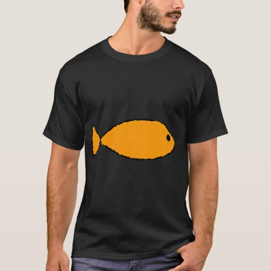 シンプルな魚のイラスト Tシャツ (正面)