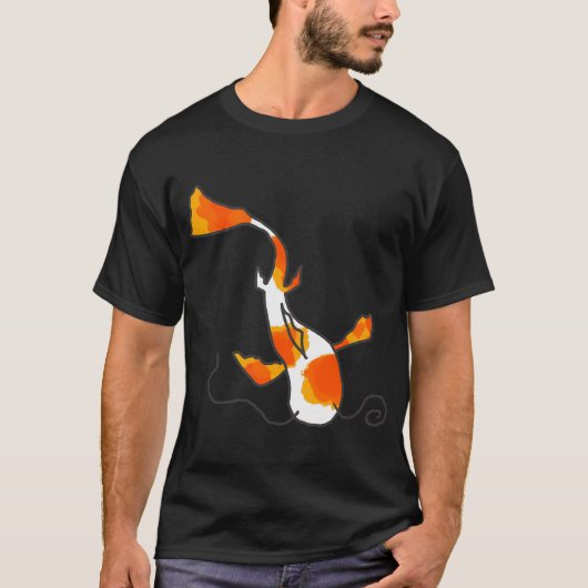 シンプルな鯉のデザイン Tシャツ (正面)