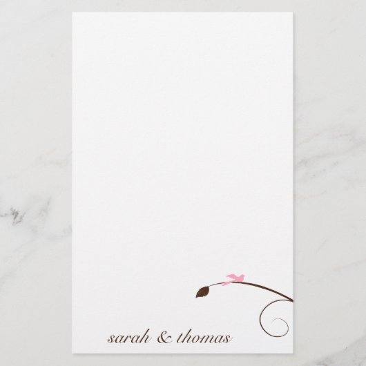 シンプルな鳥 便箋 (正面)