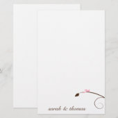 シンプルな鳥 便箋 (正面/裏面)