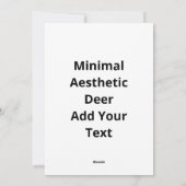 シンプルな鹿の美しいデザインのホリデーカード シーズンカード (裏面)