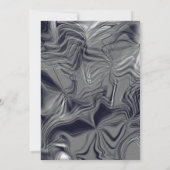 シンプルな黄色と灰色の抽象的な大理石の結婚式 招待状 (裏面)