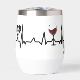 シンプルな黒い前足と赤ワインのハートビート