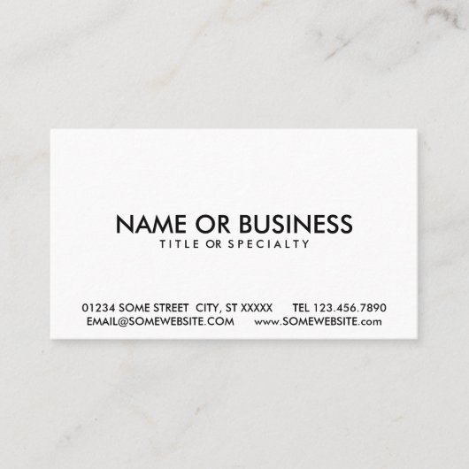 シンプルな黒い及び白 名刺 (正面)
