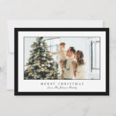 シンプルな黒い枠の写真がおしゃれなクリスマス シーズンカード (正面)