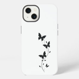 シンプルな黒い蝶々 iPhone 13ケース