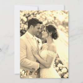 シンプルな黒とクリーム色のオーバーレイ写真付き結婚式 20XX 招待状