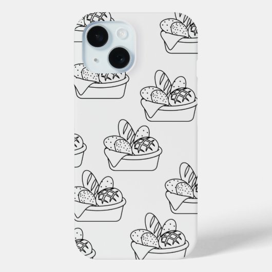 シンプルな黒と白のクリーンデザインのスマホケース Case-Mate iPhoneケース (裏面)