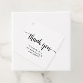 シンプルな黒と白のバイソン柄の感謝 フェイバータグ (インサイチュ)