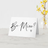 シンプルな黒と白のバレンタインデーのハート カード (黄色い花)