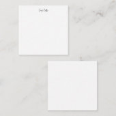 シンプルな黒と白のミニマルなカリグラフィー エンクロージャーカード (正面/裏面)