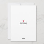 シンプルな黒と白の愛の言葉 バレンタインデー シーズンカード (裏面)