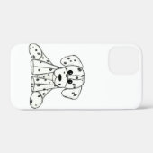 シンプルな黒のダルメシアンぬいぐるみイラストの線画 Case-Mate iPhoneケース (裏面 (横))