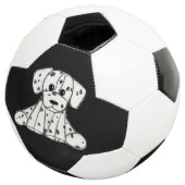 シンプルな黒のダルメシアンぬいぐるみイラスト サッカーボール (3/4)