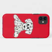 シンプルな黒のダルメシアンぬいぐるみイラスト Case-Mate iPhoneケース (裏面(横))