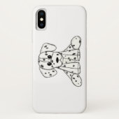 シンプルな黒のダルメシアンぬいぐるみイラスト Case-Mate iPhoneケース (裏面)
