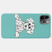 シンプルな黒のダルメシアンぬいぐるみイラスト Case-Mate iPhoneケース (裏面(横))
