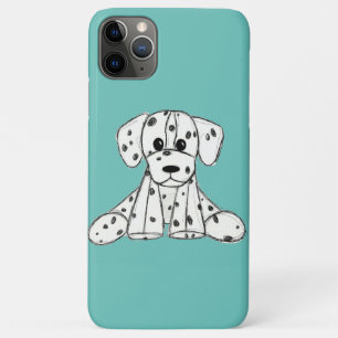 シンプルな黒のダルメシアンぬいぐるみイラスト iPhone 11 PRO MAXケース