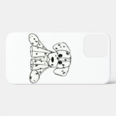 シンプルな黒のダルメシアンぬいぐるみイラスト Case-Mate iPhoneケース (裏面 (横))