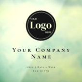 シンプルな黒のビジネス ロゴ営業時間 ウィンドウサイン (シート3)