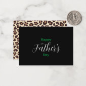 シンプルな黒の父の日カード ノートカード (正面/裏面インサイチュ)