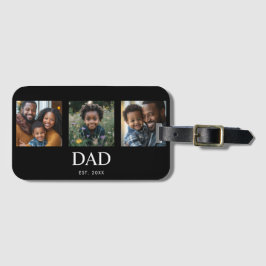 シンプルな黒のDad+Established+3写真 ラゲッジタグ