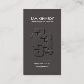シンプルな黒は数主な会計官を浮彫りにします 名刺 (正面)