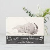 シンプルな黒板のクリスマスカード シーズンカード (スタンド正面)