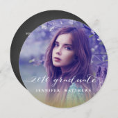 シンプルな黒板の2016年の卒業のパーティの招待状 招待状 (正面/裏面)