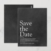 シンプルな黒板風セーブ・ザ・デート 定義 ポストカード (正面/裏面)