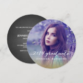 シンプルな黒板 卒業パーティー招待状 招待状 (正面/裏面)