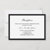 シンプルな黒枠の結婚式の招待状カード 招待状 (正面)