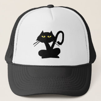 シンプルな黒猫の帽子 キャップ