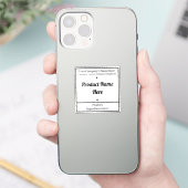 シンプルな黒白のカスタマイズカット可能なビニール シール (スマートフォン)