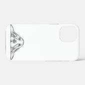 シンプルな黒白のバセットハウンドの仔犬の目 Case-Mate iPhoneケース (裏面 (横))