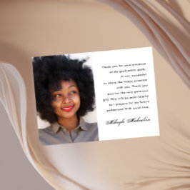 シンプルな1枚の写真を使った感謝のメッセージ 卒業 ポストカード