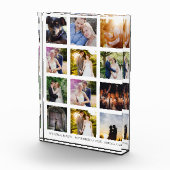 シンプルな12枚の写真コラージュ 記念品 フォトブロック (右)
