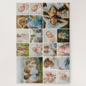 シンプルな16枚フォトコラージュ ジグソーパズル (縦)